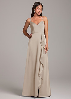 Azazie Naeem Bridesmaid Dresses Frost A-Line Stretch Satin Dress image5