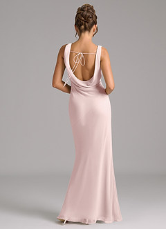 Azazie Rylina Bridesmaid Dresses Blushing Pink Mermaid Pleated Chiffon Dress image6