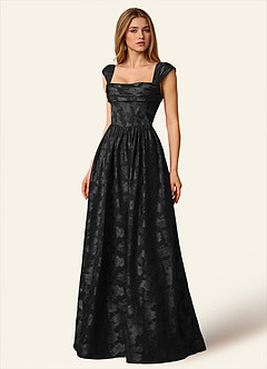 Briar Schwarz Plissiertes Maxi-Ballkleid image7