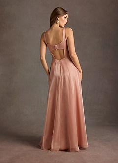 Angelique Apricot Pleated Gown image4