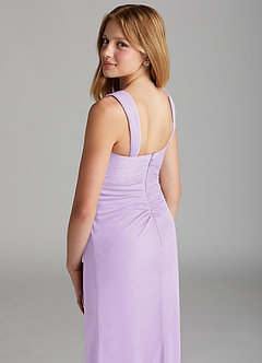 Azazie Jesaphine Junior Lilac Sheath Pleated Mesh Dress image6
