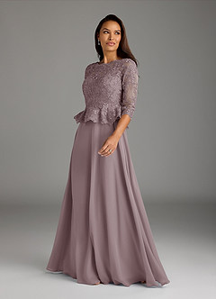 Azazie Averie Mother of the Bride Dresses Dusk A-Line Boatneck Sequins Chiffon Dress image3