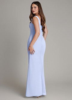 Azazie Hadley Robes de demoiselle d'honneur Robe Sirène en Mousseline de soie Plissée Eis image5