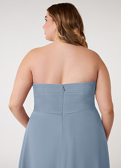 Azazie Arabella Allure Abiti da Damigella Abito Convertibile A-Line in Chiffon Scollo a Cuore Blu Polveroso image14