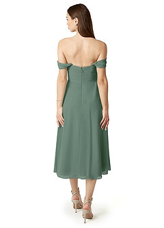 Azazie Vicenta Final Sale Vintage Mauve A-Line Off the Shoulder Chiffon Convertible Dress image2