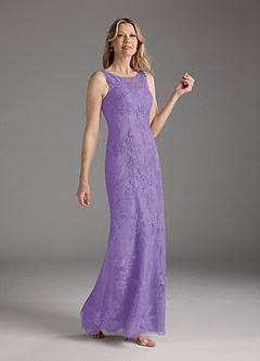 Azazie Whilhelmina vestidos de madre de la novia Vestido de Tahití de Gasa de Corte Sirena con Encaje image4