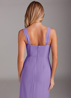 Azazie Denice Bridesmaid Dresses Tahiti Sheath Pleated Chiffon Dress image8