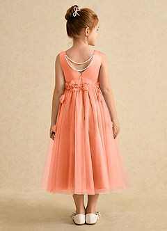 Azazie Lux Flower Girl Dresses Sunset A-Line Beaded Tulle Dress image2