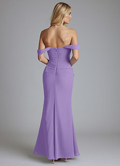 Azazie Luiza Bridesmaid Dresses Tahiti Mermaid Off the Shoulder Chiffon Dress image7