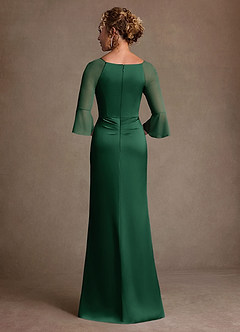 Azazie Nampa Klänningar till brudens mor Klä Tubklänning i Maska Plisserad Mörkgrön image3