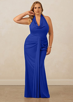 Christian Siriano Bridal for Azazie 1018 Final Sale Cabernet Sheath Pleated Mesh Dress image12