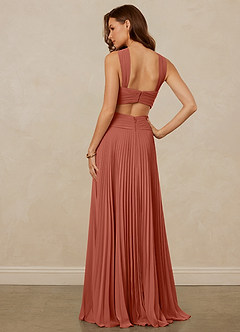 Christian Siriano Bridal for Azazie 1009 Bridesmaid Dresses Clay A-Line Pleated Chiffon Dress image4