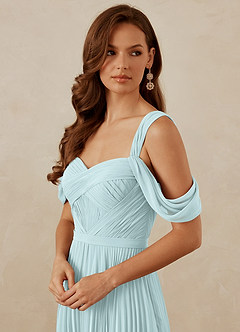 Christian Siriano Bridal for Azazie 1013 Bridesmaid Dresses Mist A-Line Off the Shoulder Chiffon Dress image2