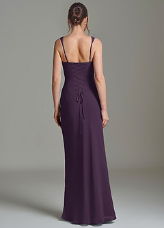 Azazie Niamh Bridesmaid Dresses Plum Mermaid Corset Chiffon Dress image2