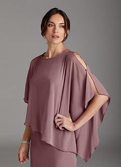 Azazie Sparrow vestidos de madre de la novia Vestido de Rosa Polvorienta de Gasa de Recto con Lentejuela image6