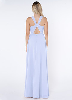 Azazie Jane Final Sale Lavender A-Line V-Neck Pleated Chiffon Dress image2