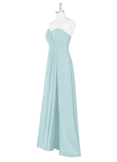 Azazie Arabella Allure Vestidos de damas de honor Vestido de Vidrio Marino de Gasa de Corte en A Convertible con Escote de Corazón image11