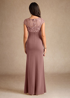 Azazie Santa Clarita Mother of the Bride Dresses Dusty Rose Mermaid Sequins Stretch Crepe Dress image6