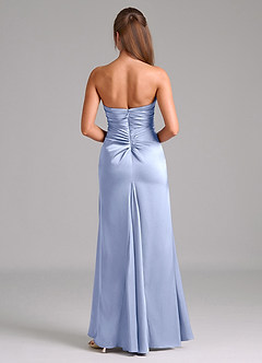Azazie Lucille Robes de demoiselle d'honneur Robe Sirène Convertible en Satin extensible Sans bretelle Eis image2