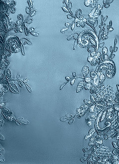 Azazie Franny Kleider für die Brautmutter Etui Spitze Stretch-Satin Kleid Stahlblau image6