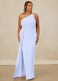 Christian Siriano Bridal for Azazie 1003 Bridesmaid Dresses Lavender Sheath One Shoulder Chiffon Dress image10