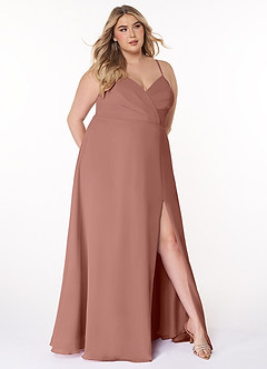 Azazie Everleigh Bridesmaid Dresses Cedar Rose A-Line Sweetheart Pleated Chiffon Dress image8