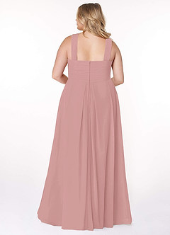 Azazie Kaleigh Bridesmaid Dresses Dusty Rose A-Line Pleated Chiffon Dress image8
