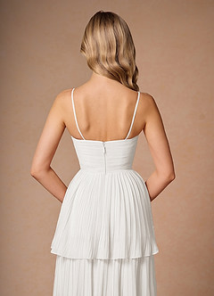 Azazie Isla Final Sale Diamond White A-Line Sweetheart Neckline Chiffon Dress image7