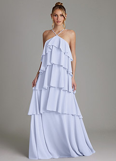 Azazie Deena Bridesmaid Dresses Lavender A-Line Ruched Chiffon Dress image4