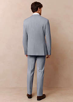 front Savile Grey Wool Blend Suit Jacket