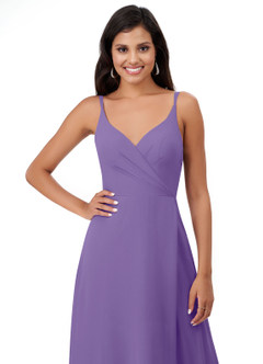 Azazie Lennon Brautjungfernkleider A-Linie Spitze Chiffon Kleid Tahiti image6