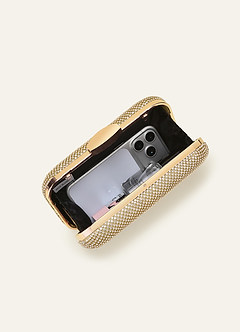 front Crystal Mesh Clutch