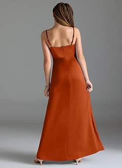 Azazie Maci Junior Klä av Sjöjungfru i Stretch Satin Plisserad image2