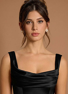 front Boucles d'oreilles à tige avec halo de perles