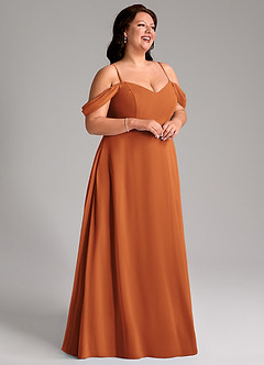 Azazie Marley Brautjungfernkleider Wandelbar A-Linie Schulterfrei Chiffon Kleid Kanel image15
