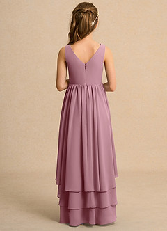 Azazie Kitten Girls Formal Blomsterpigekjoler A-Line Chiffon Asymmetrisk Kjole image2