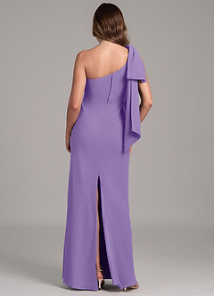 Azazie Capri Robes de demoiselle d'honneur Robe Trapèze en Mousseline de soie Une épaule Tahiti image2