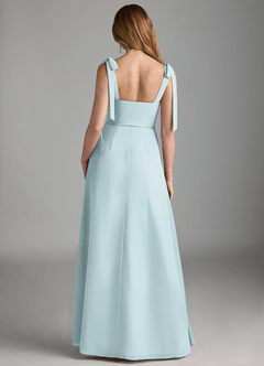 Azazie Lizet Bridesmaid Dresses Mist A-Line Sweetheart Neckline Chiffon Dress image2