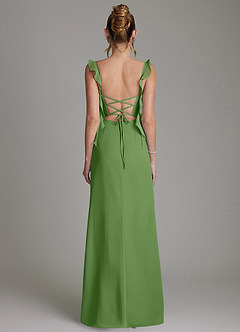 Azazie Jessamine Bridesmaid Dresses Basil Mermaid Corset Chiffon Dress image7