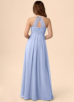 Azazie Ginny Junior Linia A Pofałdowany Szyfon Długość podłogi Młodsza druhna Sukienka image4