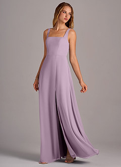 Azazie Debra Bridesmaid Dresses Wisteria A-Line with Pockets Chiffon Convertible Dress image2