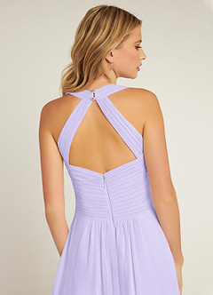 Azazie Claudia Bridesmaid Dresses Lilac A-Line Sweetheart Neckline Chiffon Dress image6