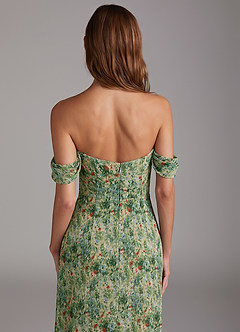 Azazie Saige Bridesmaid Dresses Meadow Bloom A-Line Off the Shoulder Chiffon Convertible Dress image6
