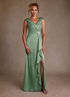 Azazie Santa Monica vestidos de madre de la novia Vestido de Matcha de Encaje de Corte en A image3