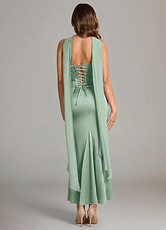 Azazie Sorrel Suknie dla druhen Syrena Gorset Satyna elastyczna Długość kostki Sukienka image2