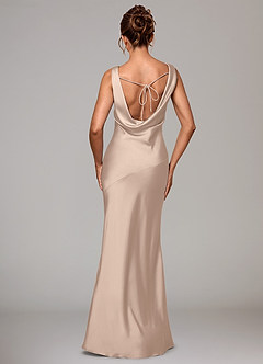 Azazie Rylina Bridesmaid Dresses English Rose Mermaid Stretch Satin Dress image5