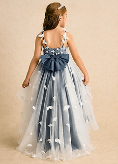 Azazie Darlina Flower Girl Dresses Ivory Neptune Ball-Gown Lace Tulle Dress image7