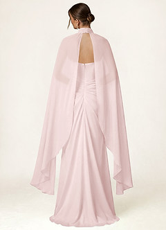 front Azazie Halter chiffon zwierige cape