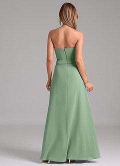 Azazie Jenilyn Bridesmaid Dresses Matcha A-Line Strapless Chiffon Dress image7