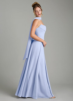 Azazie Gabriela Bridesmaid Dresses Ice A-Line Corset Chiffon Dress image3
